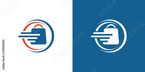 Shopping and Retail Logo Template with shopping bags with unique look