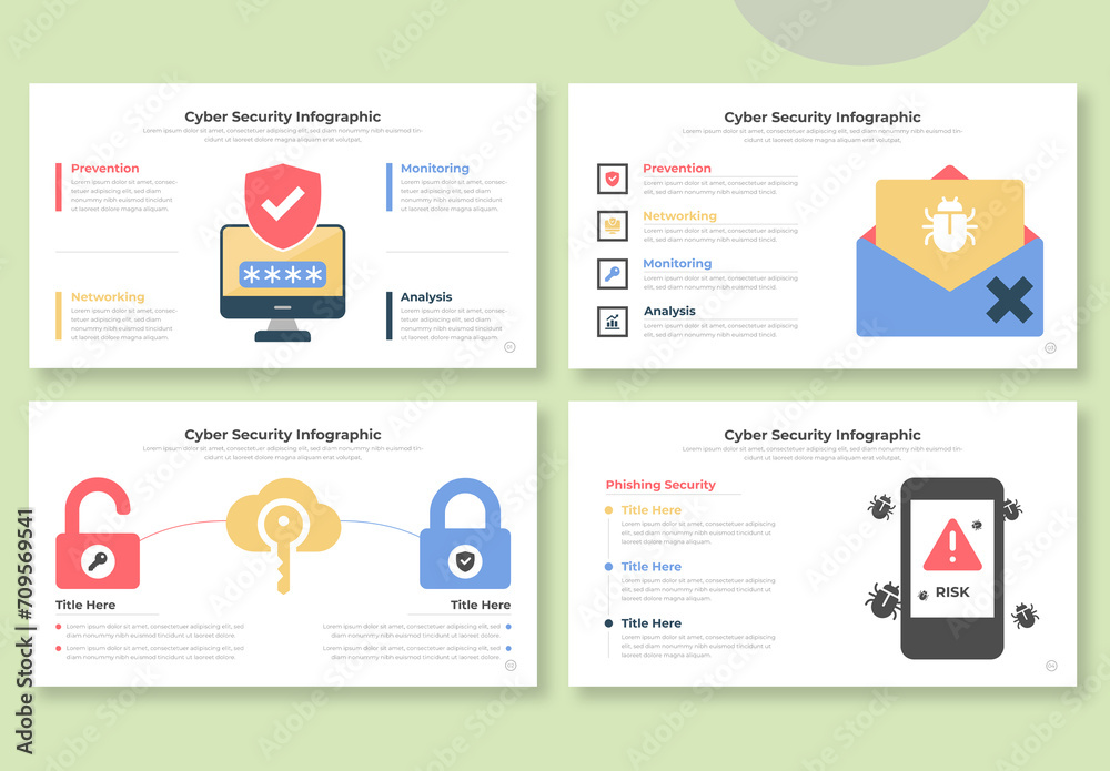 Computer Security Data Infographic Stock Template | Adobe Stock