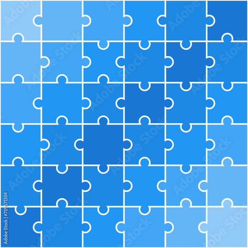 Blue shade jigsaw pattern. jigsaw line pattern. jigsaw seamless pattern. Decorative elements, clothing, paper wrapping, bathroom tiles, wall tiles, backdrop, background.