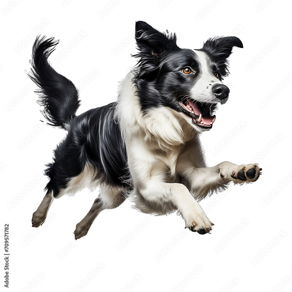 border collie dog Realistic images on transparent background PNG, easy to use.