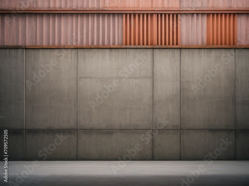 Empty concrete exterior interior wall room, wallpaper and background, for product advertising 