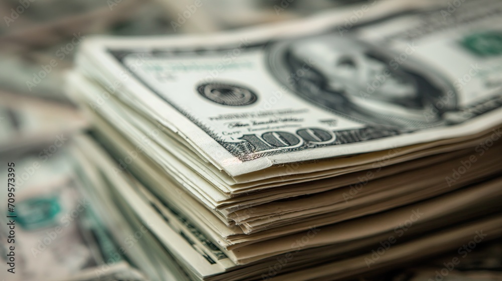 Financial Aspects of Mortgage Loans: Close-Up Stack of Dollar Bills Depicting Real Estate Finance, Property Investment, and Home Loan Financial Aspects of Mortgage Loans: Close-Up Stack of Dollar Bills Depicting Real Estate Finance, Property Investment, and Home Loan