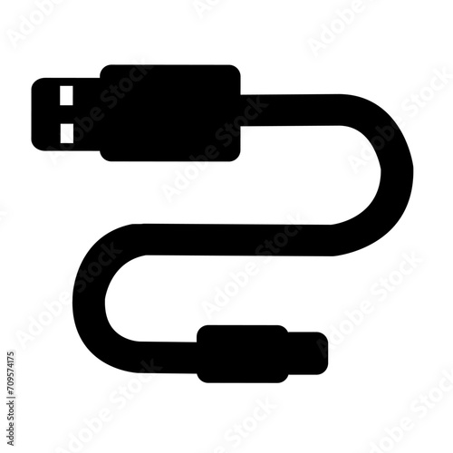 usb cable A to c icon