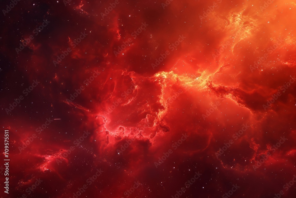 Red nebula space background