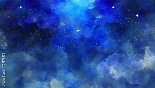 stars in the night sky illustration crescent moon photo