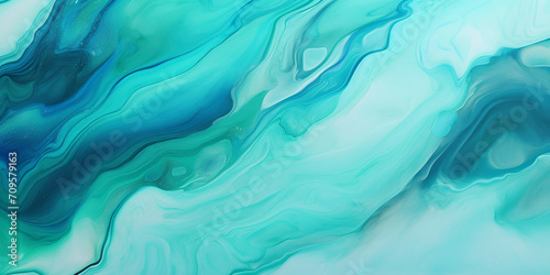 A close up of a painting of blue and green paint , Teal color pastel Turquoise simple minimalist backgrounds.