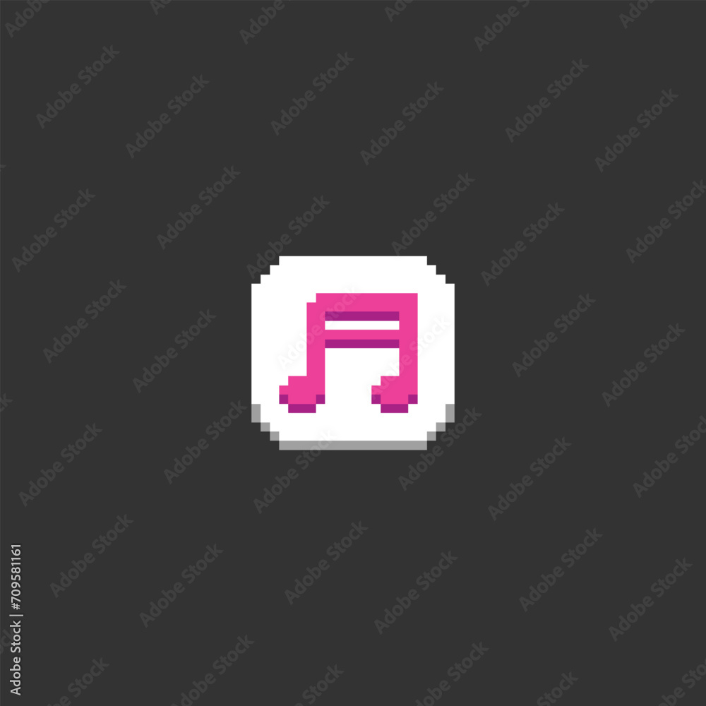 this music icon in pixel art with simple color and black background ,this item good for presentations,stickers, icons, t shirt design,game asset,logo and your project. this music icon in pixel art with simple color and black background ,this item good for presentations,stickers, icons, t shirt design,game asset,logo and your project.
