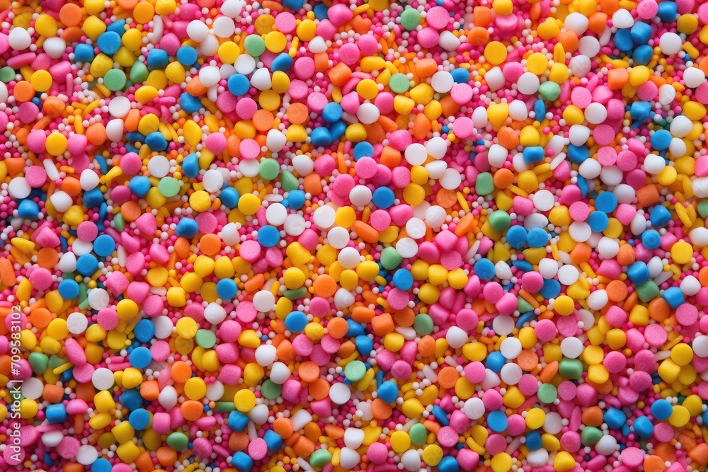 Background of colorful sprinkles, jimmies