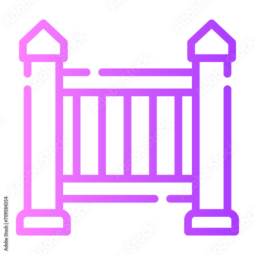 fence Line Gradient Icon