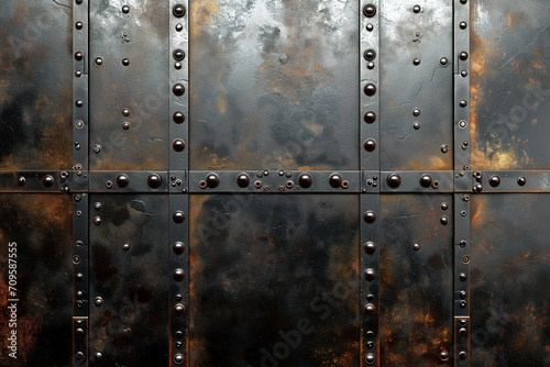 Textured Metal Panels with Rivets