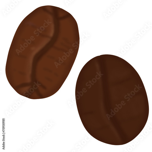 Hand drawn Coffee bean vector 