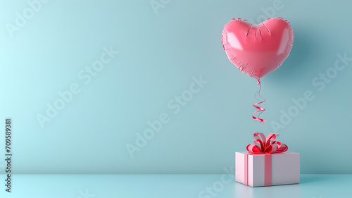 Valentines Day 3d Stage with Copy space for text and products presentation  © Mamun
