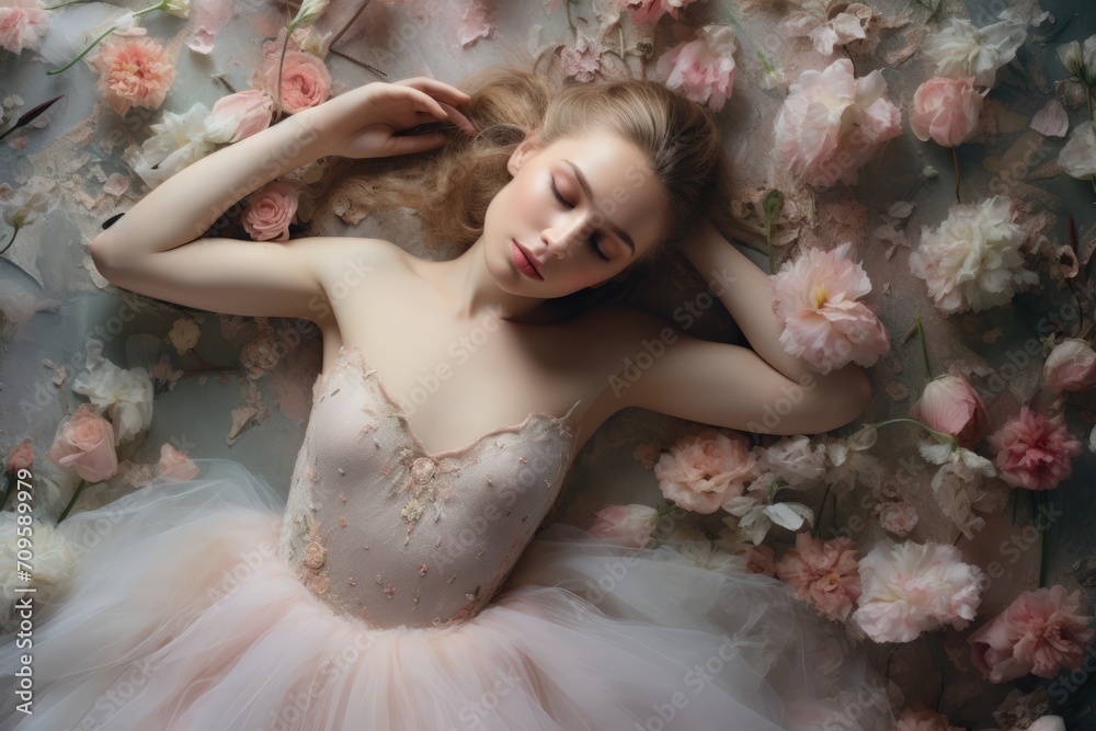 Ballet girl portraits portraits of dancers, in the style of aerial view. Generate AI image Ballet girl portraits portraits of dancers, in the style of aerial view. Generate AI image