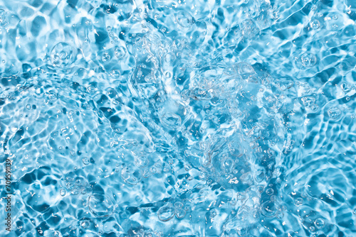 Water surface waving Close-up . Blue Water Flowing © zhikun sun