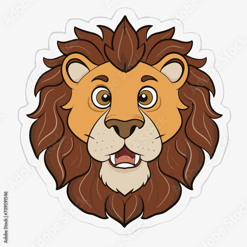  cartoonish and funny stickers , stickers for kids , sticker for advertisment , lion stickers .