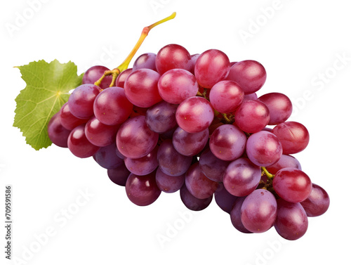 A juicy bunch of purple grapes with water droplets, showcasing freshness and natural taste.