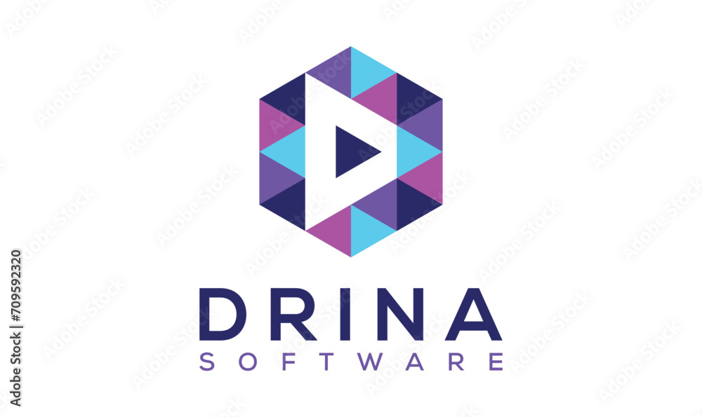 D Letter Logo Design - Software logo. D Letter Logo Design - Software logo.