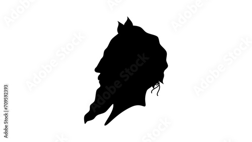 King Saint Eric,  black isolates silhouette