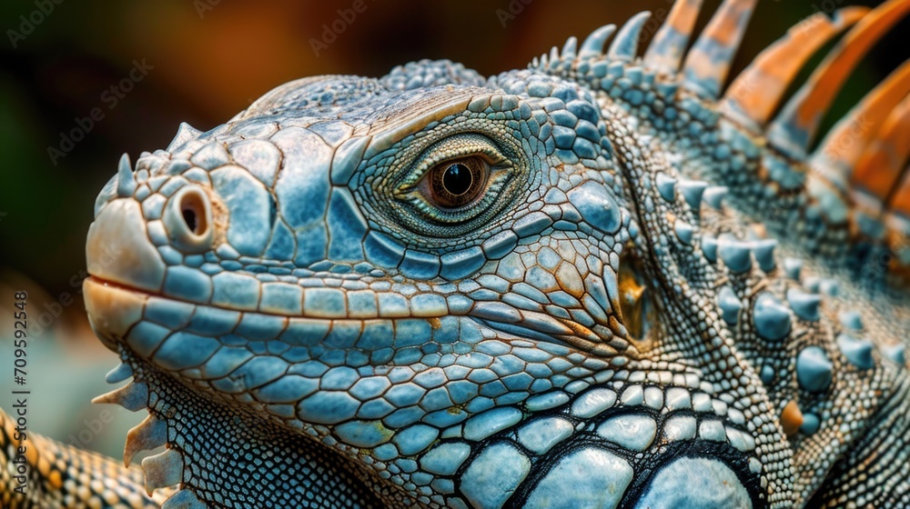 Close-up portrait of an iguana Close-up portrait of an iguana