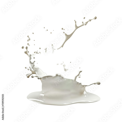 Beautiful milk and oily splashes