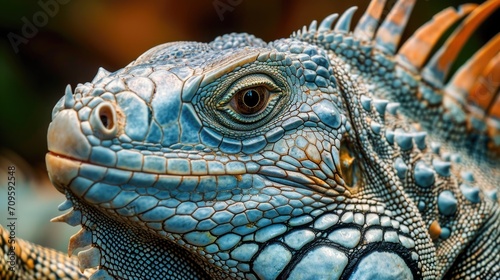 Close-up portrait of an iguana