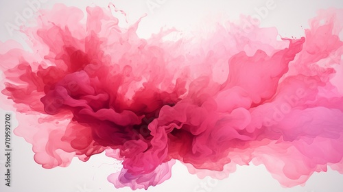 Pink watercolor paint element.