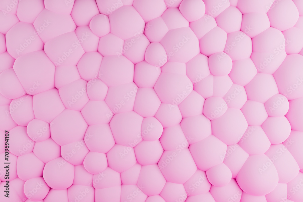 Background from pink bubbles. 3d rendering