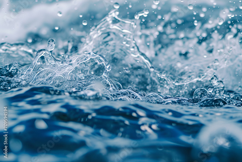Water splash blue background