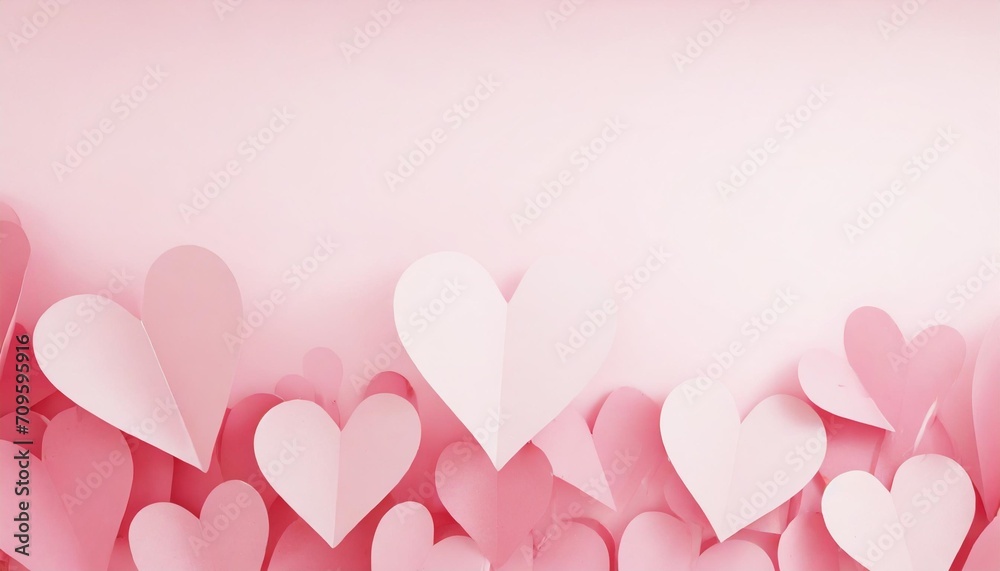 paper heart valentine s day 3d romantic card background love valentine