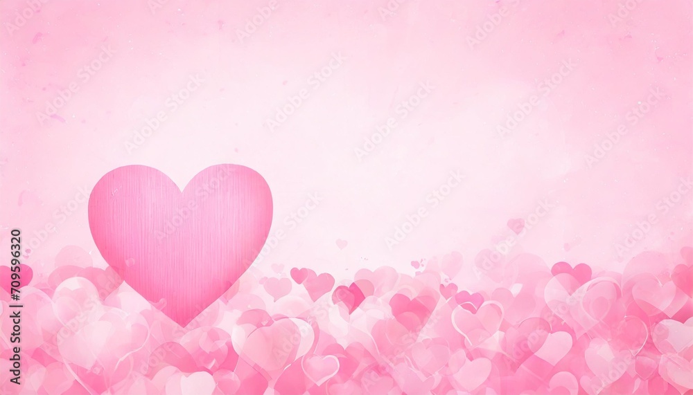 pink heart love with background for valentine day card