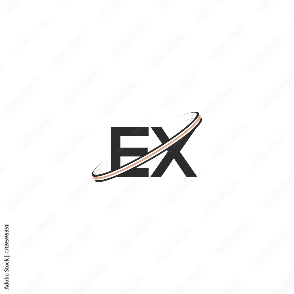 Alphabet Initials logo XE, EX, E and X