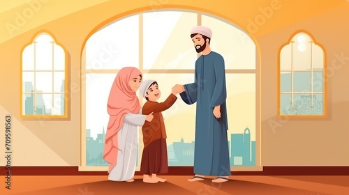 Muslim family Islamic background