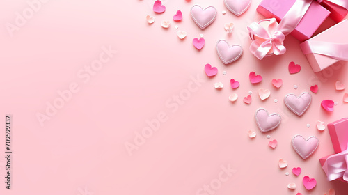 Romantic heart-shaped Valentine's Day background, symbolizing Valentine's Day, wedding, love © ting