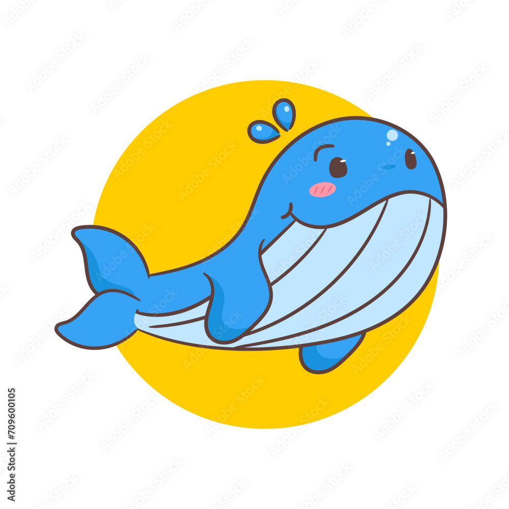 Cute whale cartoon vector illustration. Adorable and kawaii animal concept design. Undersea aquatic mammals.Isolated white background. Cute whale cartoon vector illustration. Adorable and kawaii animal concept design. Undersea aquatic mammals.Isolated white background.