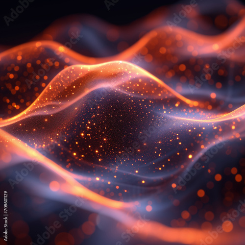 Abstract coloured particles background image
