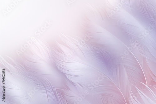  a blurry image of white feathers on a pink and purple background with a soft pastel hue to the left of the image.