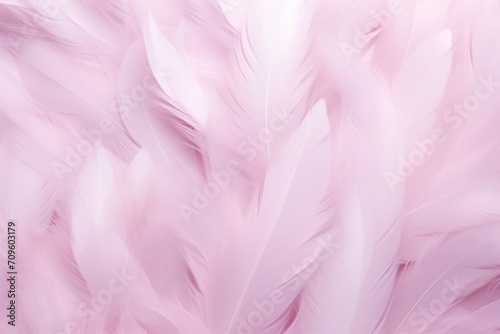  a close up view of a pink background with lots of feathers in the foreground and the bottom part of the image in the foreground.