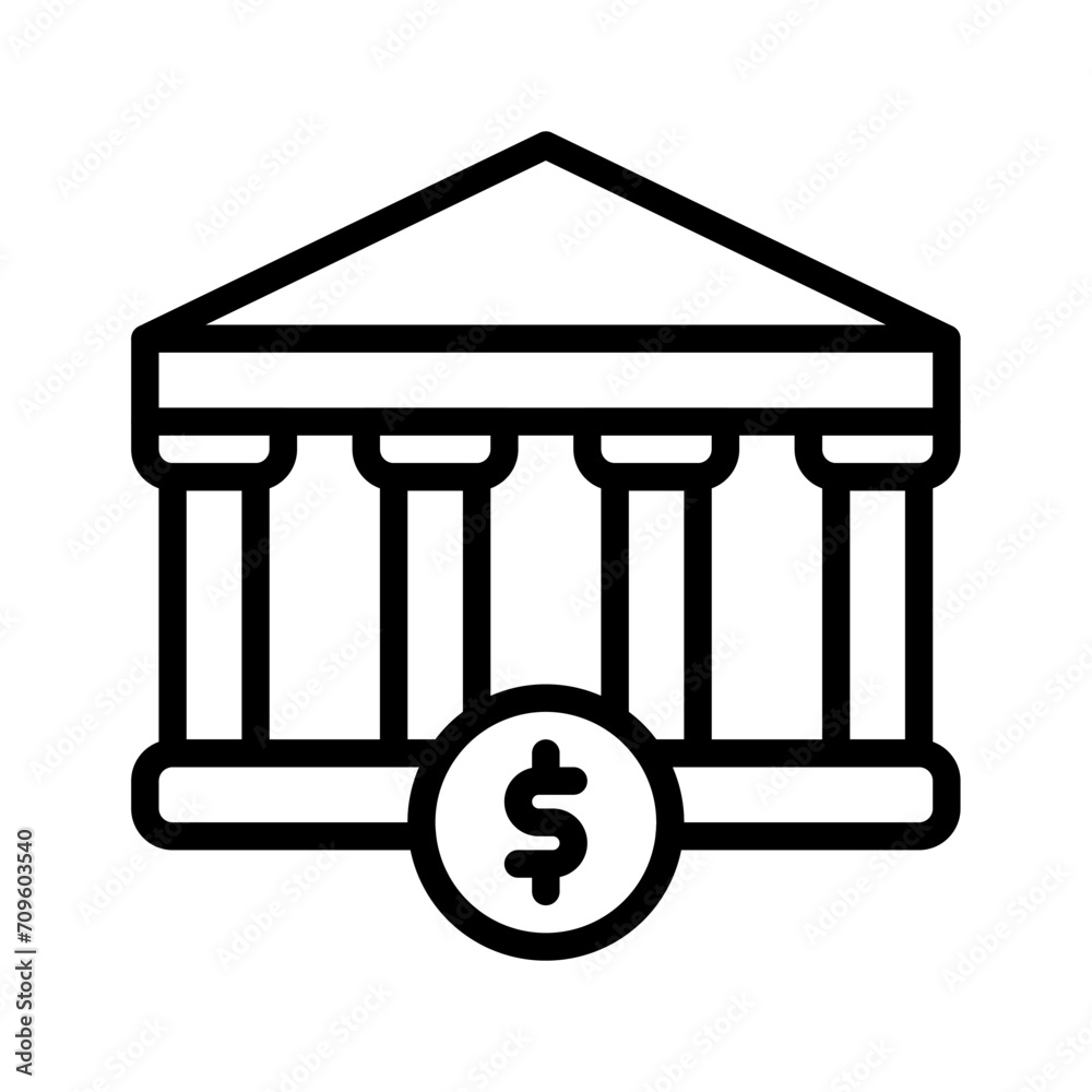 bank icon or logo illustration outline style. Icons ecommerce. bank icon or logo illustration outline style. Icons ecommerce.