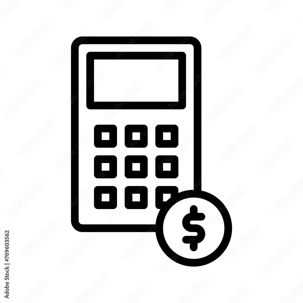 calculator icon or logo illustration outline style. Icons ecommerce. calculator icon or logo illustration outline style. Icons ecommerce.