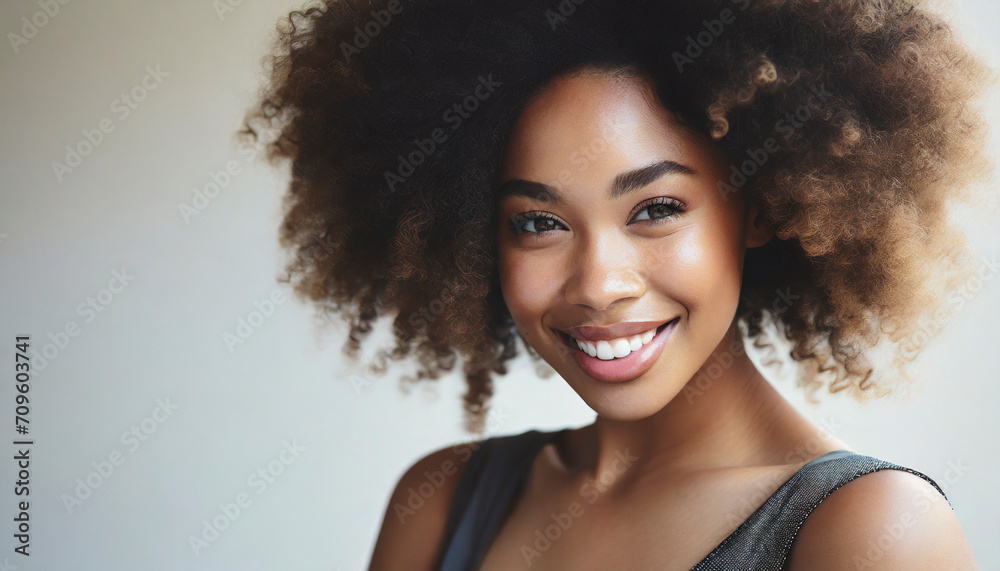 Portrait of beautiful smiling and confident African American woman