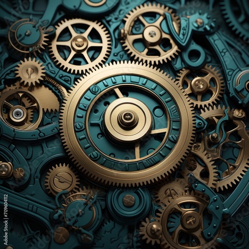  a close up view of a clock face with many gears attached to the front of the clock, showing the movement of the clock.