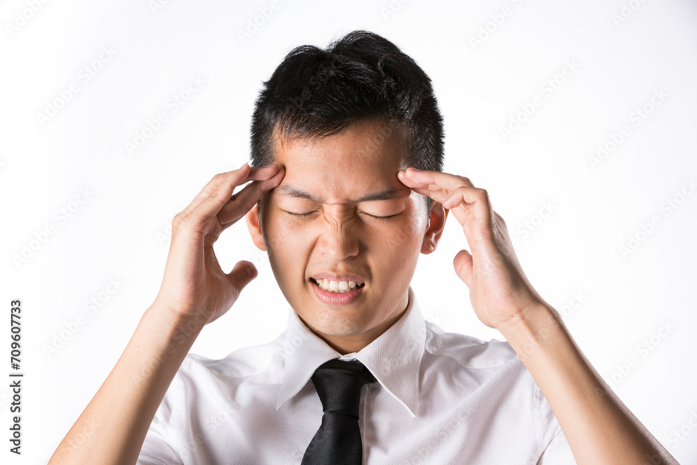 Man holding his head in distress Man holding his head in distress