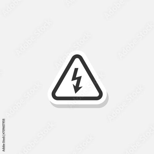 High voltage sign sticker isolated on gray background Free Download High voltage sign sticker isolated on gray background - GFXLoad