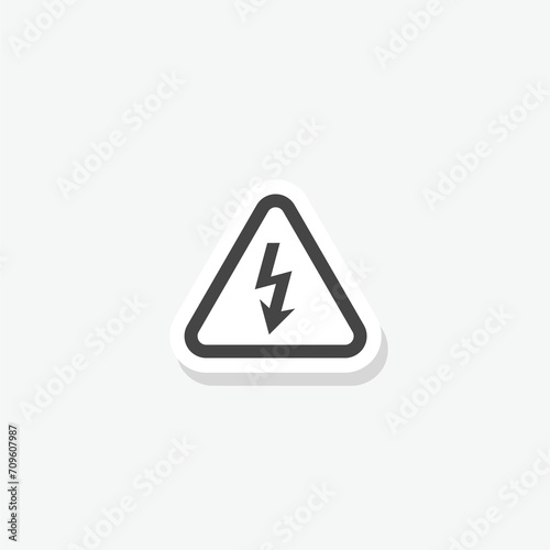 High voltage sign sticker isolated on gray background Free Download High voltage sign sticker isolated on gray background - GFXLoad
