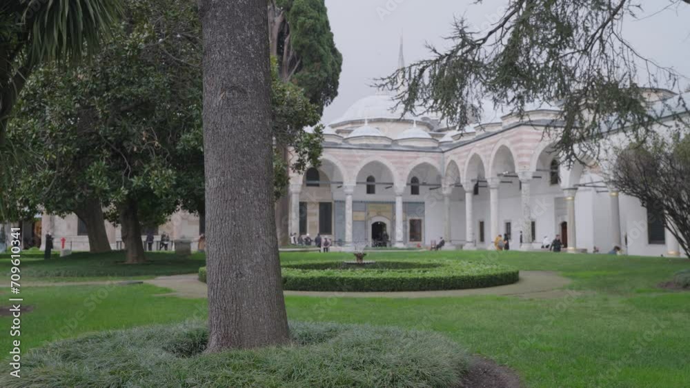 park in the courtyard of Topkapi Palace Istanbul, Turkey