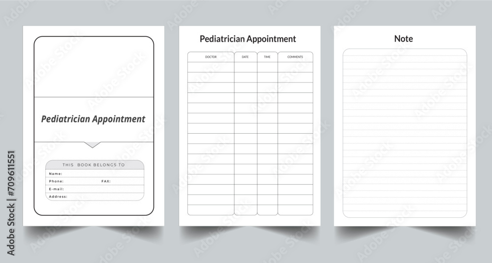 Editable Pediatrician Appointment Planner Kdp Interior printable template Design. Editable Pediatrician Appointment Planner Kdp Interior printable template Design.