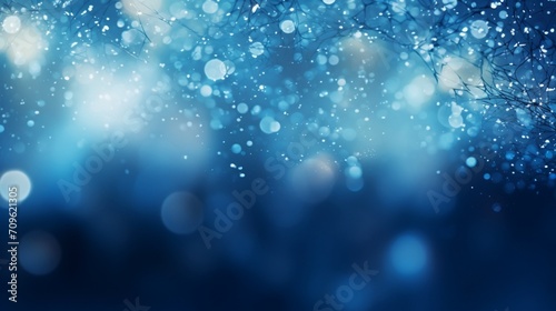 A beautiful blue colored background, leaving space for text, bokeh background - Generative AI