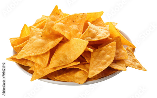 Savory Nachos Delight: A Flavorful Fiesta on a Plate isolated on transparent Background