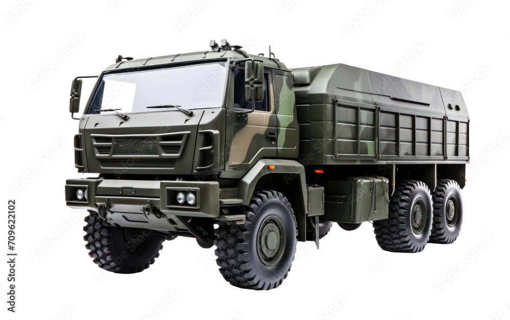 Defense Truck isolated on transparent Background