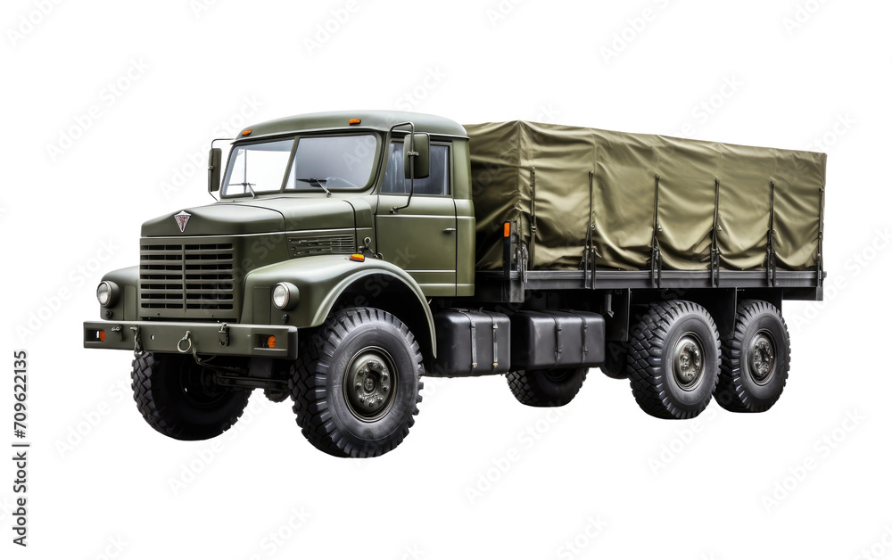 Defense Truck isolated on transparent Background